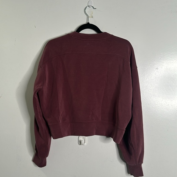 Lululemon perfectly over size cropped soft mull vine over size sweatshirt size 4 - Picture 6 of 10